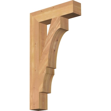 Ekena Millwork Balboa Block Smooth Bracket, Western Red Cedar, 3 1/2"W x 16"D x 28"H BKT04X16X28BOA05SWR